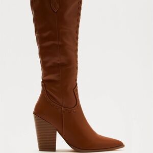 Fashion Nova Tan Heeled Boots